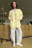 Beach Walk Fleece Cardigan Lemon